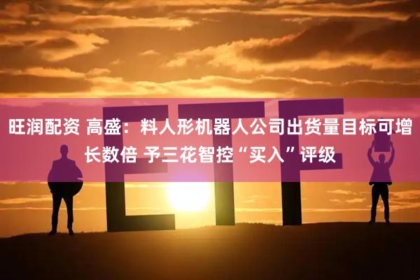 旺润配资 高盛：料人形机器人公司出货量目标可增长数倍 予三花智控“买入”评级